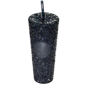 Starbucks  Dark Blue Studded 24 Oz Tumbler With Straw